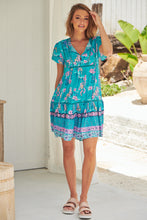 Load image into Gallery viewer, Starry Turquoise Print Jess Dress by Jaase