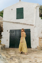 Load image into Gallery viewer, Lemon Pearl Print Peach Maxi - By Jaase